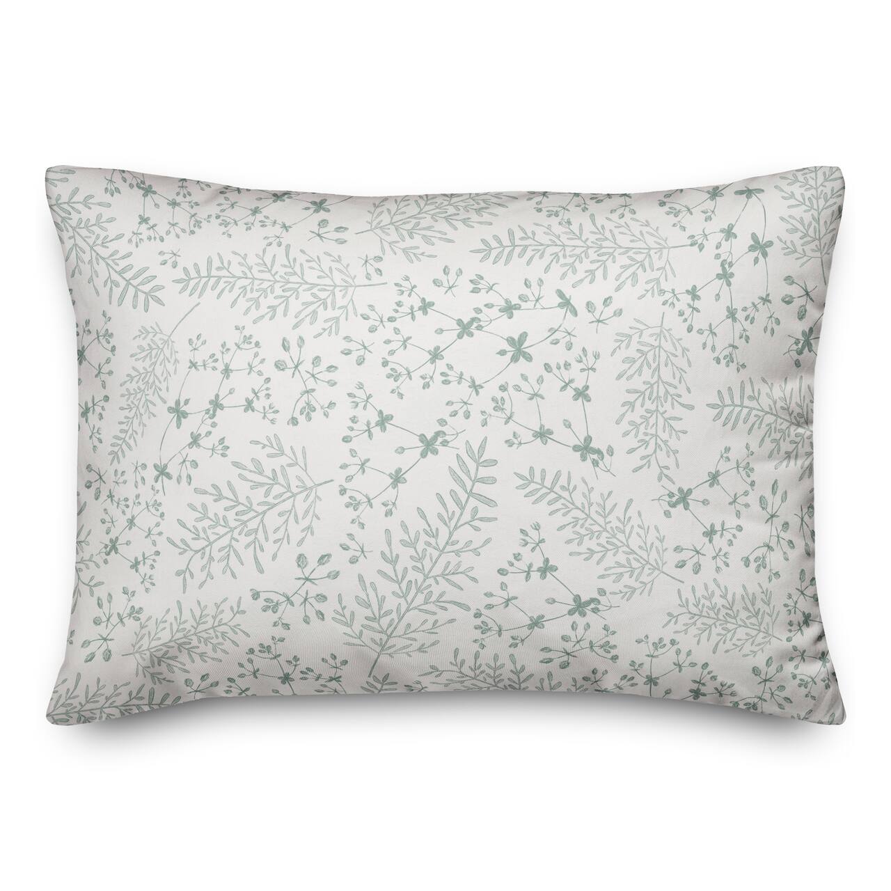 Rough Leaf Pattern Pillow 2 18" x 18" Throw Pillow